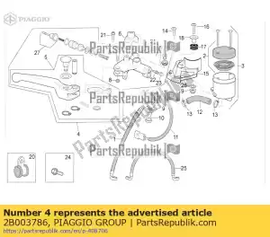 Piaggio Group 2B003786 cilindro maestro delantero - Lado inferior