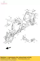 5S9F831101P0, Yamaha, beenschild 1 yamaha yw 125 2010, Nieuw