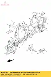 beenschild 1 van Yamaha, met onderdeel nummer 5S9F831101P0, bestel je hier online: