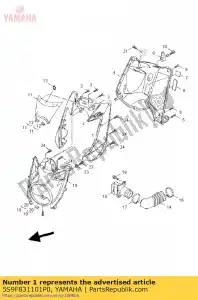 yamaha 5S9F831101P0 beenschild 1 - Onderkant