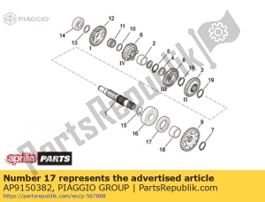 aprilia AP9150382 paraolio d40x32x5 - Lato sinistro