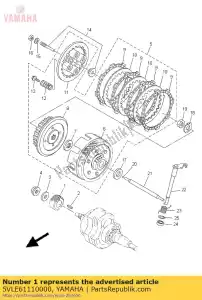 yamaha 5VLE61110000 gear, primary drive - Bottom side