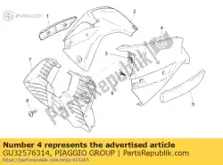 Here you can order the lh lat. Fairing. Grey pl. From Piaggio Group, with part number GU32576314: