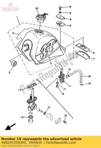 yamaha 4X8245350000 schroef - Onderkant