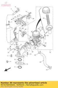 yamaha 957070650000 écrou, bride (4mv) - La partie au fond