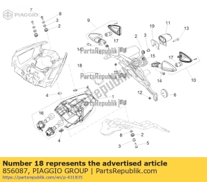 aprilia 856087 gomma antivibrante - Lato superiore