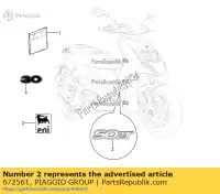 672561, Piaggio Group, 50 etichetta 2t piaggio lbmc50100, lbmc50101 typhoon 50 2011 2016 2017, Nuovo