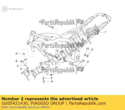 Ici, vous pouvez commander le plaque rh auprès de Piaggio Group , avec le numéro de pièce GU05421430: