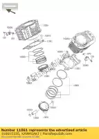 110610335, Kawasaki, joint, base de cylindre vn1700c9f kawasaki vn vulcan 1700 2009 2010 2011 2012 2013 2014 2015 2016, Nouveau