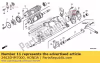 24620HM7000, Honda, arm comp., schakelmast honda trx400fw fourtrax foreman trx450es es trx450fe trx420fe rancher 4x4 trx500fe foretrax rancer trx420fm1 trx420fm2 trx420tm1 trx420fe1 trx420te1 trx520fe1 trx520fe2 400 450 420 500 520 , Nieuw