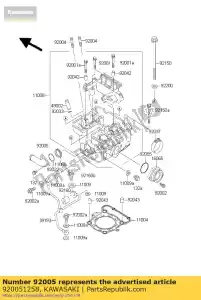 Kawasaki 920051258 fitting - Bottom side