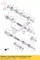 5VY171510000, Yamaha, engrenagem, 5º pinhão (22t) yamaha yzf r 1000 2004 2005 2006, Novo