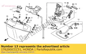 Honda 17620GCCC51 bouchon de bouchon, remplissage de carburant - La partie au fond