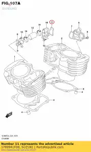 suzuki 1789941F00 junta tórica, salida cilíndrica - Lado inferior