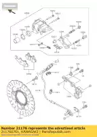 211760761, Kawasaki, Capteur, abs, rr bx250bef kawasaki ninja z 250 2015 2016, Nouveau