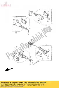 yamaha 5UX833200000 front flasher light assy 2 - Bottom side
