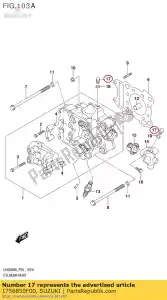 suzuki 1756850F00 union,air vent - Bottom side