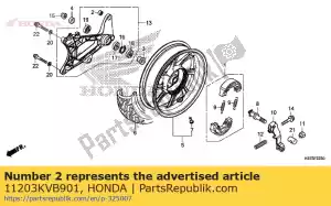 honda 11203KVB901 bush, rr. almofada sob borracha (hokushin) - Lado inferior