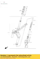 Aquí puede pedir tenedor, delantero de Suzuki , con el número de pieza 5110035E00E91: