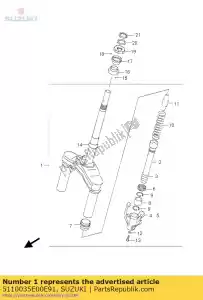 Suzuki 5110035E00E91 tenedor, delantero - Lado inferior