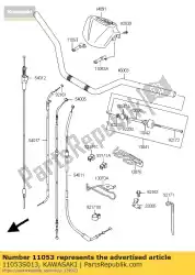 Ici, vous pouvez commander le support, anse de direction ksf400-a auprès de Kawasaki , avec le numéro de pièce 11053S013: