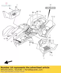 Ici, vous pouvez commander le coussin auprès de Suzuki , avec le numéro de pièce 0932012031: