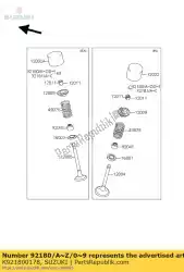 Here you can order the shim,t=2. 775 from Suzuki, with part number K921800178: