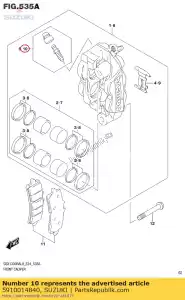 suzuki 5910014840 jeu de purge - La partie au fond