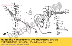 Aqui você pode pedir o capa, l. Alavanca de manivela em Honda , com o número da peça 53177HA0680:
