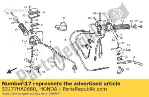 honda 53177HA0680 capa, l. alavanca de manivela - Lado inferior