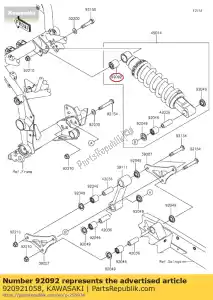 kawasaki 920921058 bushing-rubber kx125-e1 - Bottom side