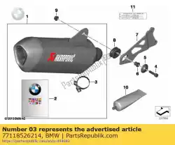 Here you can order the muffler clamp from BMW, with part number 77118526214: