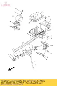 yamaha 4D3135860000 gewricht, carburateur 1 - Onderkant