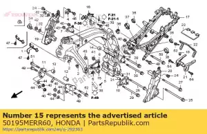 Honda 50195MERR60 kraag a, r. motor hange - Onderkant