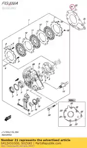 Suzuki 6412431G00 gasket,rr brake - Bottom side