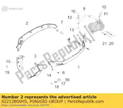 Qui puoi ordinare carenatura inferiore destra da Piaggio Group , con numero parte 62212800H5: