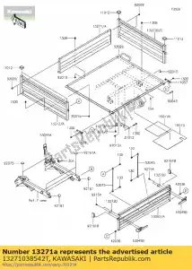 kawasaki 13271038542T 01 plate,carrier,side,fr,t.g - Bottom side