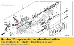 schacht b van Honda, met onderdeel nummer 43248SD2933, bestel je hier online: