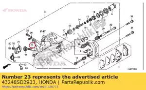 Honda 43248SD2933 schacht b - Onderkant