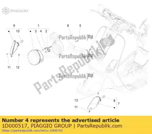 Piaggio Group 1D000517 koplamp kabelboom - Onderkant