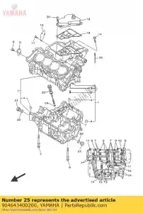 yamaha 904643400200 braçadeira - Lado inferior