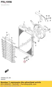 suzuki 0911806097 parafuso, 6x25 - Lado inferior