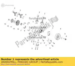 Ici, vous pouvez commander le arbre d'entraînement ll auprès de Piaggio Group , avec le numéro de pièce 2A000299LL: