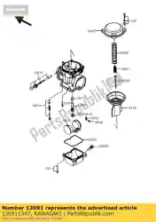 Aquí puede pedir soporte aguja chorro zx900-a1 de Kawasaki , con el número de pieza 130911347: