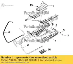 Here you can order the footrest from Piaggio Group, with part number 65663700EU: