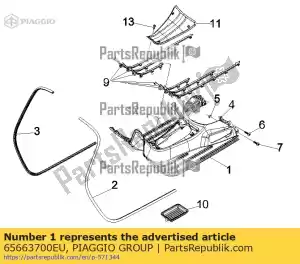 Piaggio Group 65663700EU footrest - Bottom side