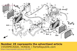 Aqui você pode pedir o mangueira, junta da tampa em Honda , com o número da peça 19509MCA000: