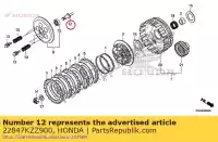 22847KZZ900, Honda, pasador, elevador de embrague honda crf  r cbr ra l x m cbr250r cbr250ra crf250l crf250m cb300fa cbr300ra crf250la crf250rla cbf300ra 250 300 , Nuevo