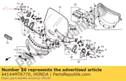 Aqui você pode pedir o emblema, fr. (n) em Honda , com o número da peça 64144MT8770: