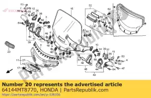 Honda 64144MT8770 emblema, fr. (n) - Lado inferior